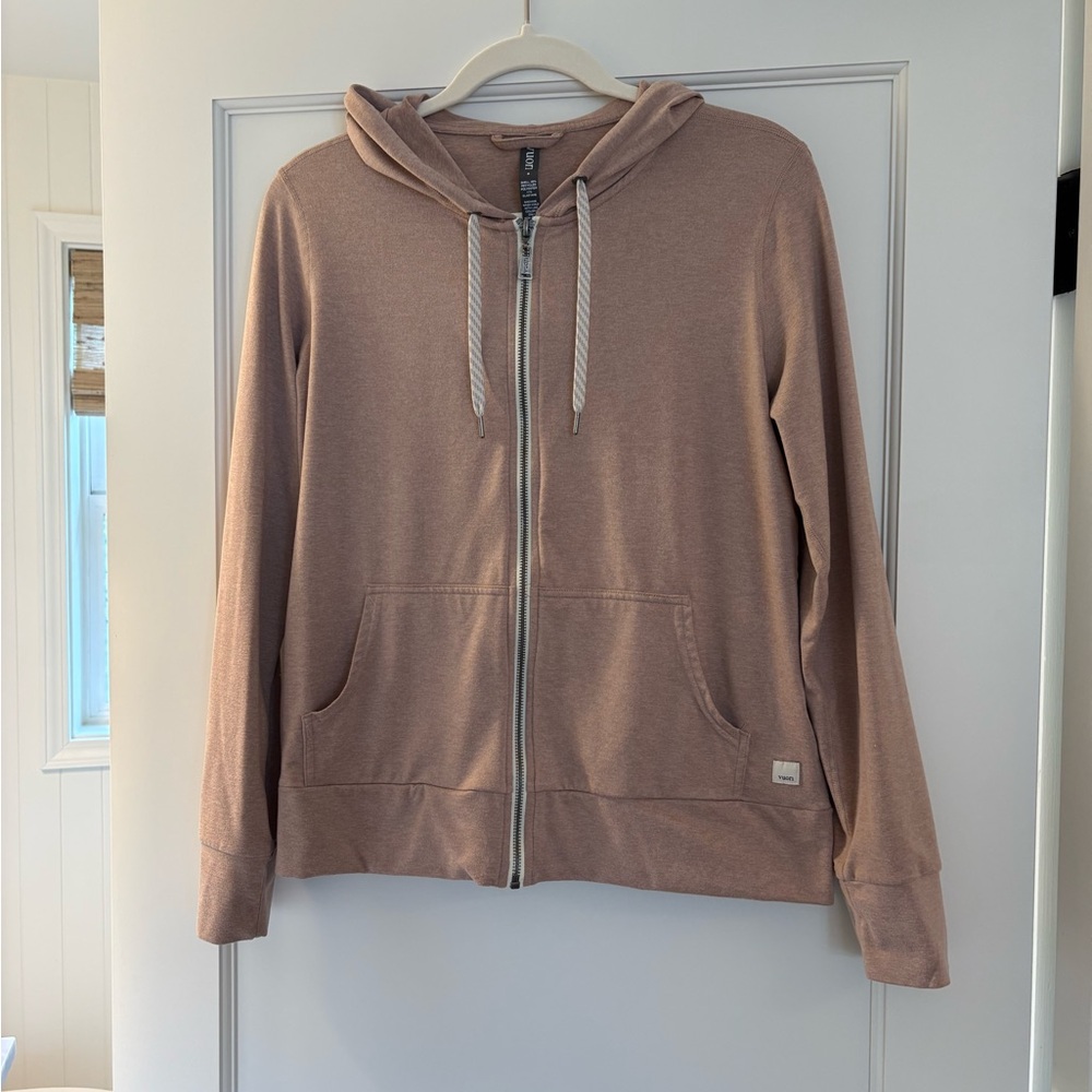 Vuori Halo Zip Hoodie, Small, Tan